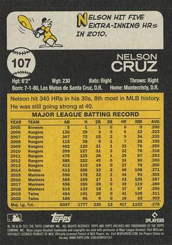 2021 Topps Archives #107 Nelson Cruz Back