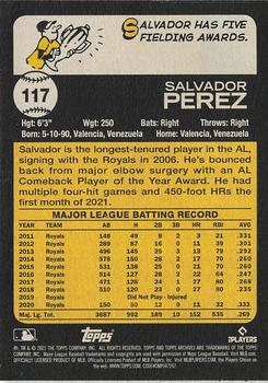 2021 Topps Archives #117 Salvador Perez Back