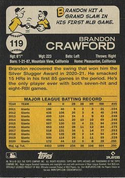 2021 Topps Archives #119 Brandon Crawford Back