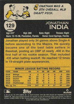 2021 Topps Archives #129 Jonathan India Back