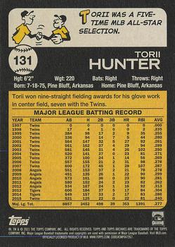 2021 Topps Archives #131 Torii Hunter Back