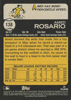 2021 Topps Archives #138 Amed Rosario Back