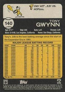 2021 Topps Archives #140 Tony Gwynn Back