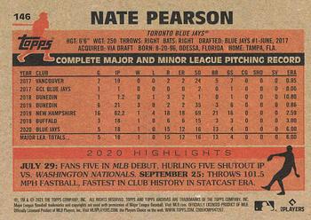2021 Topps Archives #146 Nate Pearson Back