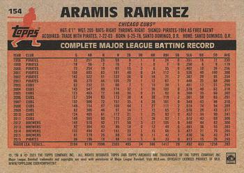 2021 Topps Archives #154 Aramis Ramirez Back