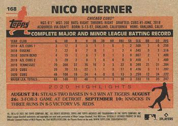 2021 Topps Archives #168 Nico Hoerner Back