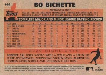 2021 Topps Archives #169 Bo Bichette Back