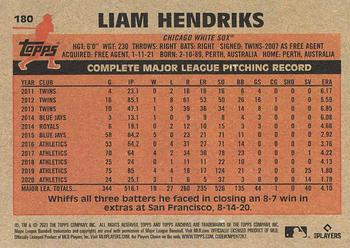 2021 Topps Archives #180 Liam Hendriks Back
