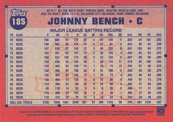 2021 Topps Archives #185 Johnny Bench Back