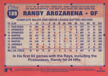 2021 Topps Archives #189 Randy Arozarena Back