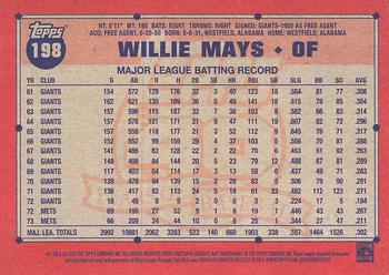 2021 Topps Archives #198 Willie Mays Back
