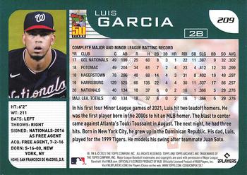 2021 Topps Archives #209 Luis Garcia Back