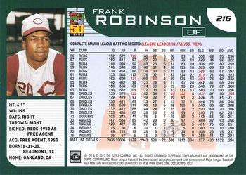 2021 Topps Archives #216 Frank Robinson Back