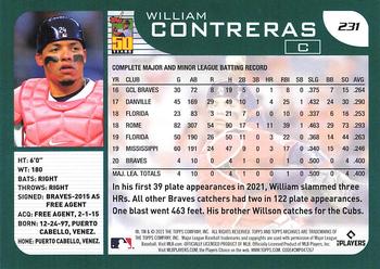 2021 Topps Archives #231 William Contreras Back