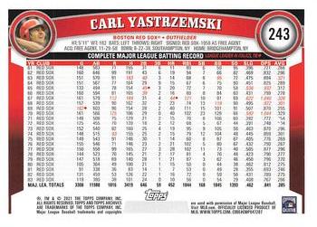 2021 Topps Archives #243 Carl Yastrzemski Back