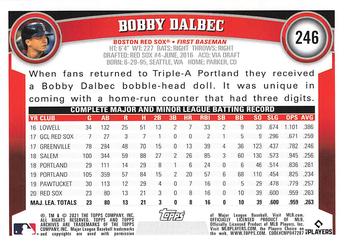 2021 Topps Archives #246 Bobby Dalbec Back