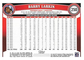 2021 Topps Archives #250 Barry Larkin Back