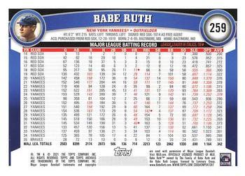 2021 Topps Archives #259 Babe Ruth Back
