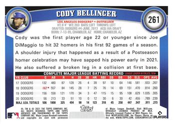 2021 Topps Archives #261 Cody Bellinger Back