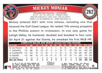 2021 Topps Archives #262 Mickey Moniak Back