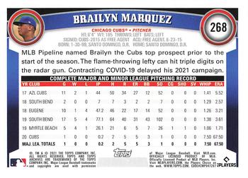 2021 Topps Archives #268 Brailyn Marquez Back