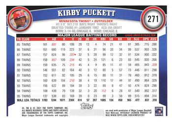 2021 Topps Archives #271 Kirby Puckett Back