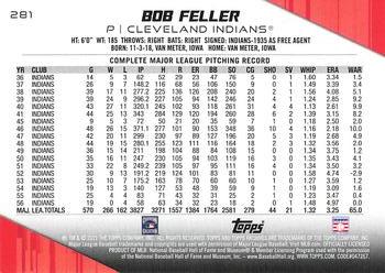 2021 Topps Archives #281 Bob Feller Back