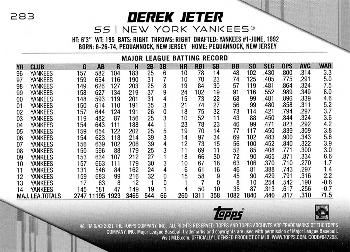 2021 Topps Archives #283 Derek Jeter Back