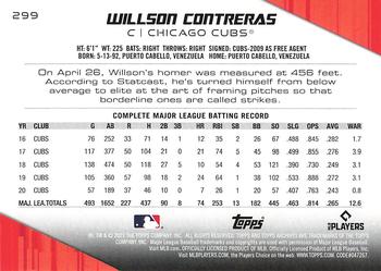 2021 Topps Archives #299 Willson Contreras Back