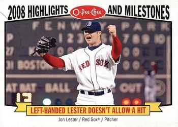 2009 O-Pee-Chee - Highlights and Milestones #HM8 Jon Lester Front