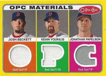 2009 O-Pee-Chee - Materials #OPC-BYP Jonathan Papelbon / Kevin Youkilis / Josh Beckett Front
