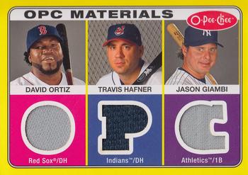 2009 O-Pee-Chee - Materials #OPC-OHG Travis Hafner / David Ortiz / Jason Giambi Front