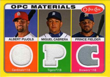 2009 O-Pee-Chee - Materials #OPC-PCF Albert Pujols / Prince Fielder / Miguel Cabrera Front