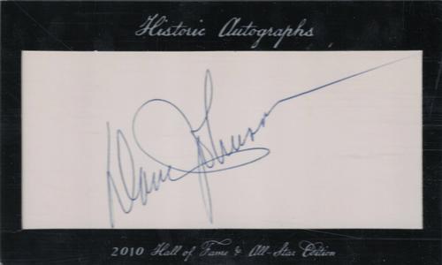 2010 Historic Autographs Hall of Fame & All-Star Edition #NNO Dave Johnson Front