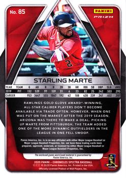 2020 Panini Chronicles - Spectra Silhouettes Relics #85 Starling Marte Back