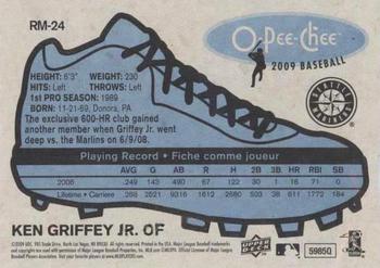 2009 O-Pee-Chee - Retro #RM-24 Ken Griffey Jr. Back