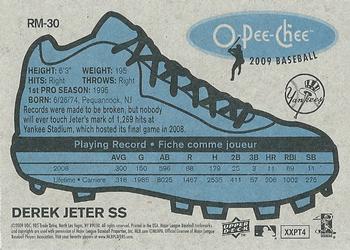 2009 O-Pee-Chee - Retro #RM-30 Derek Jeter Back