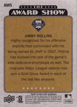 2009 O-Pee-Chee - The Award Show #AW5 Jimmy Rollins Back