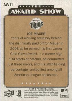 2009 O-Pee-Chee - The Award Show #AW11 Joe Mauer Back