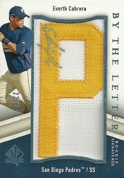2009 SP Authentic - By The Letter Rookie Signatures #BTLR-EC Everth Cabrera Front