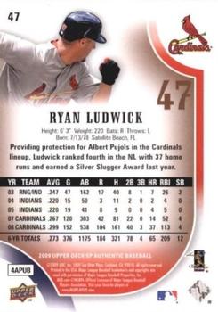 2009 SP Authentic - Copper #47 Ryan Ludwick Back