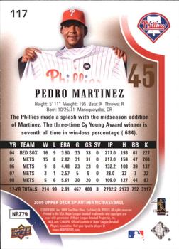 2009 SP Authentic - Copper #117 Pedro Martinez Back