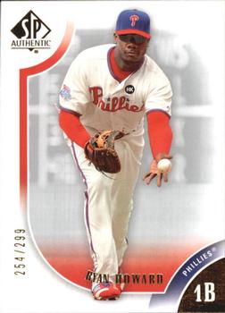 2009 SP Authentic - Gold #6 Ryan Howard Front