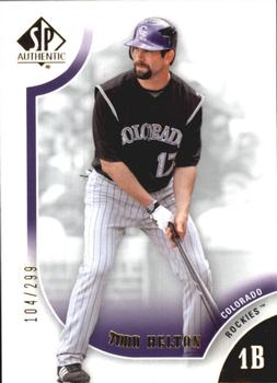 2009 SP Authentic - Gold #69 Todd Helton Front