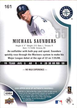 2009 SP Authentic - Gold #161 Michael Saunders Back