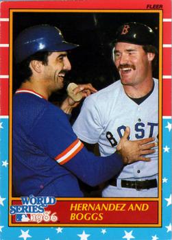 1987 Fleer - World Series Glossy #2 Hernandez and Boggs Front