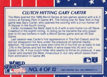 1987 Fleer - World Series Glossy #4 Clutch Hitting Back