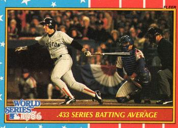 1987 Fleer - World Series Glossy #6 .433 Series Batting Average Front