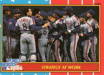 1987 Fleer - World Series Glossy #8 Strategy at Work Front