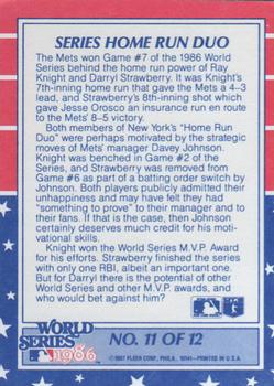 1987 Fleer - World Series Glossy #11 Series Home Run Duo Back